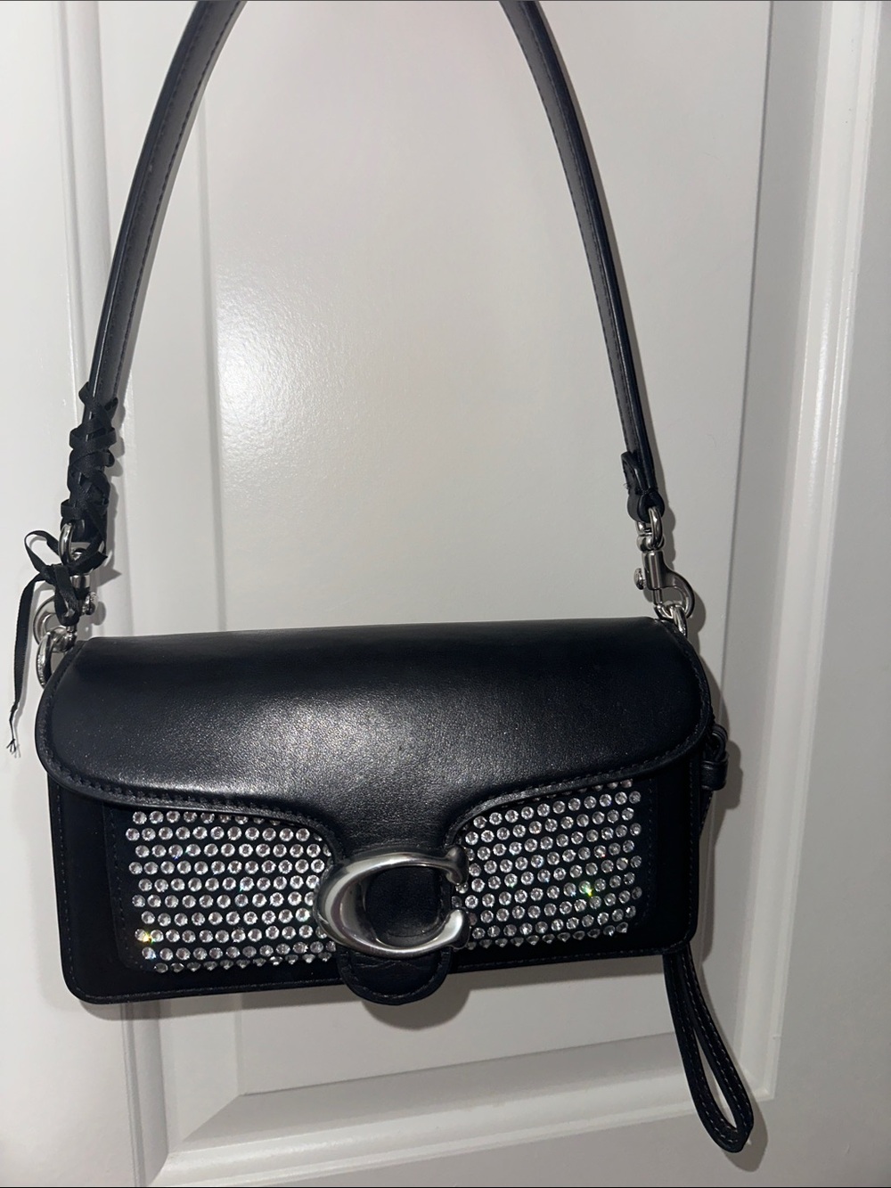 Coach Crystal Tabby Black Rhinestones with Silver Hardware🖤⛓️